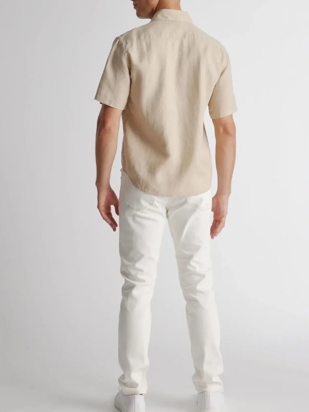 Quince NWT 100% European Linen Relaxed Short Sleeve Shirt Medium in Driftwood - Picture 6 of 10